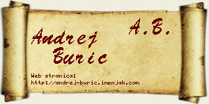 Andrej Burić vizit kartica
